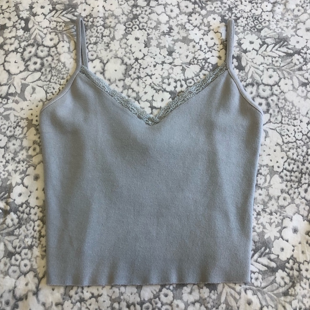 Brandy Melville Light Blue Crop Top Size Small